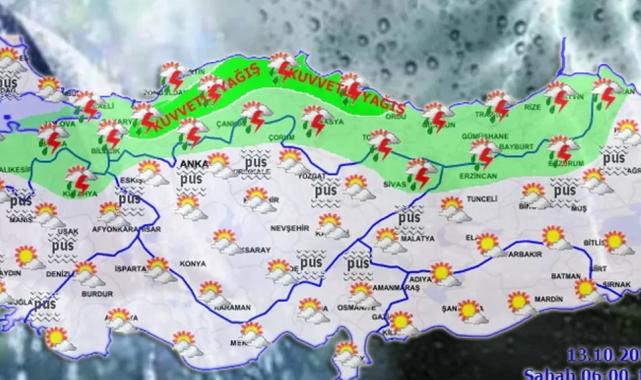 Kuzeyde ‘kuvvetli yağış’ bekleniyor