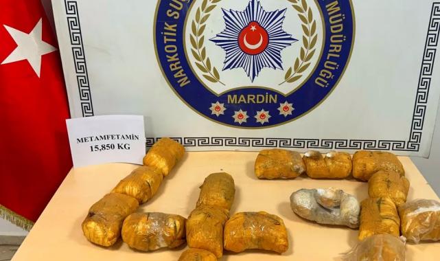 Mardin’de uyuşturucu operasyonu: 15 kilo 850 gram