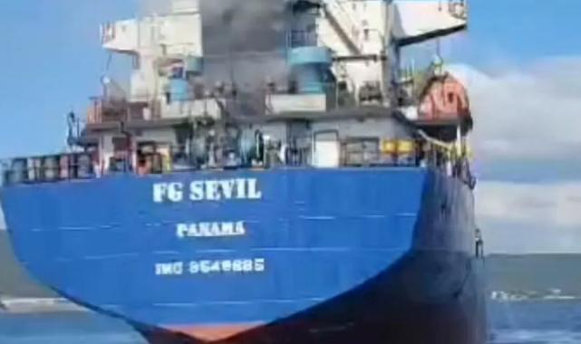 Marmara açıklarında kuru yük gemisinde yangın!