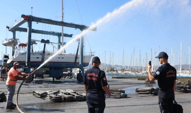 Muğla Büyükşehir Belediyesi il genelinde kıyı tesislerinde kapsamlı yangın denetimi gerçekleştirdi