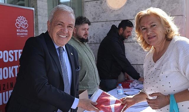 Nilüfer Atatürk posterleriyle donanıyor 