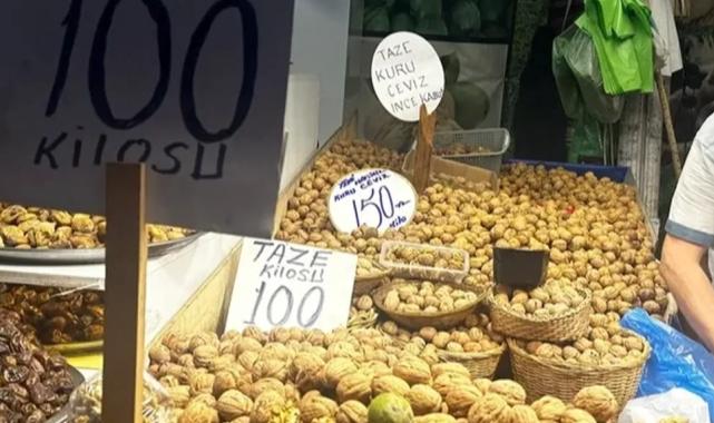 Yeni mahsul taze cevizler Bursa’da tezgaha çıktı