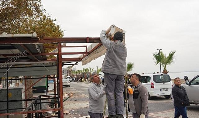 Akçay kordonda çevre düzenlemeleri