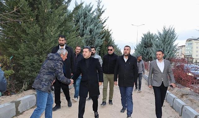 Belediye Başkanı Arı, üstyapı çalışmalarını yerinde inceledi