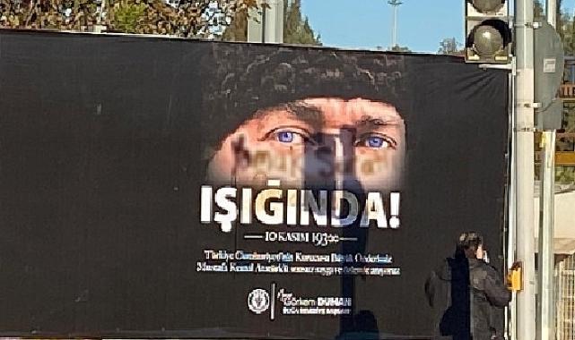 Buca’da Atatürk afişlerine çirkin saldırı