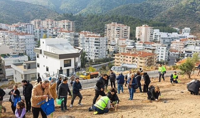 Fidanlar çocuklar için dikildi..