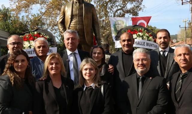 İzmir Güzelbahçe’ye Atatürk’ün yeni heykeli dikildi