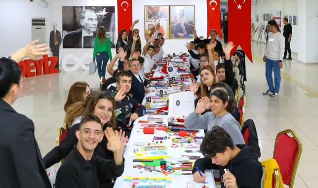 Karabağlar’ın özel çocuklarından Atatürk’e sevgi resimleri