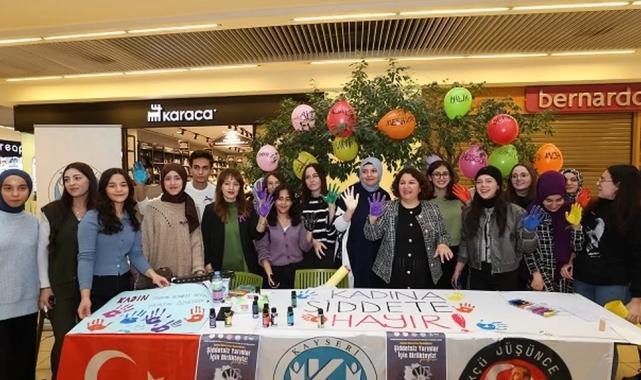Kayseri Büyükşehir’den kadına şiddete karşı farkındalık