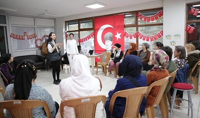 Konaklı kadınlara şiddete karşı hakları anlatıldı