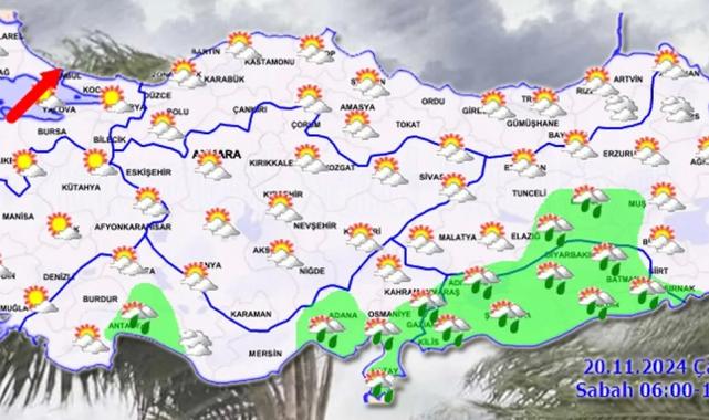 Meteoroloji’den 20 Kasım raporu… Kıyılarda yağmur Marmara’da kuvvetli rüzgar
