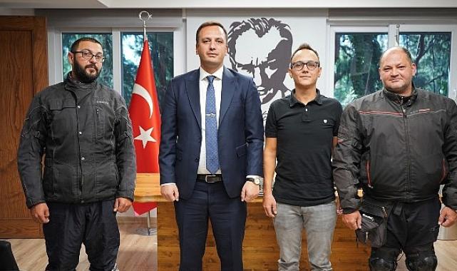 Moto kuryelerden Başkan Eşki’ye teşekkür ziyareti