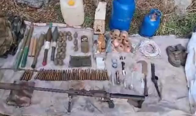 Pençe Kilit’te teröristlere ait silah ve malzemeler ele geçirildi