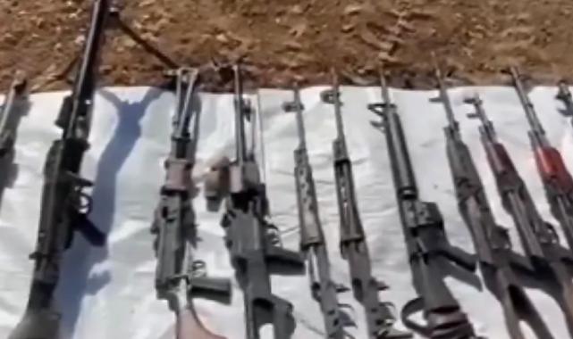 Pençe Kilit’te teröristlerin silahlarına el konuldu