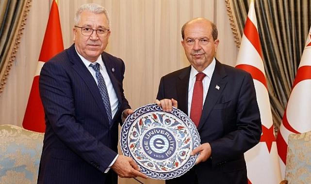 Rektör Prof. Dr. Budak, KKTC Cumhurbaşkanı Tatar’ı ziyaret etti