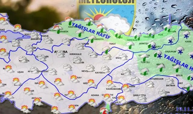 Türkiye geneli parçalı ve çok bulutlu… Doğu’da yağış var
