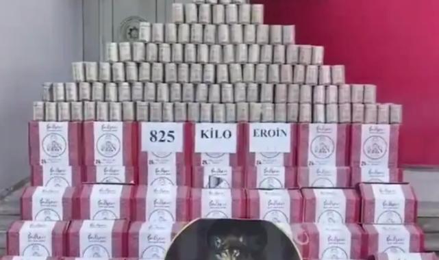 Adana’da 825 kilogram eroin ele geçirildi
