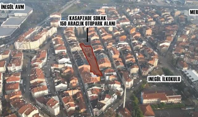 Bursa İnegöl’de 150 araçlık otopark üretiliyor