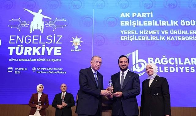 Cumhurbaşkanı Erdoğan’dan Bağcılar Belediyesi’ne “Erişilebilirlik” ödülü