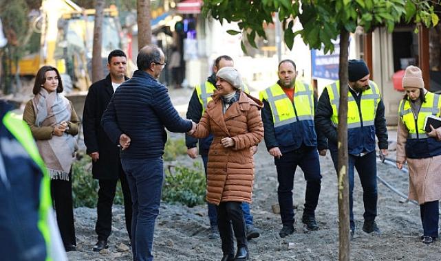 Efes Selçuk’ta çarşı içi çalışmalar hız kesmeden devam ediyor