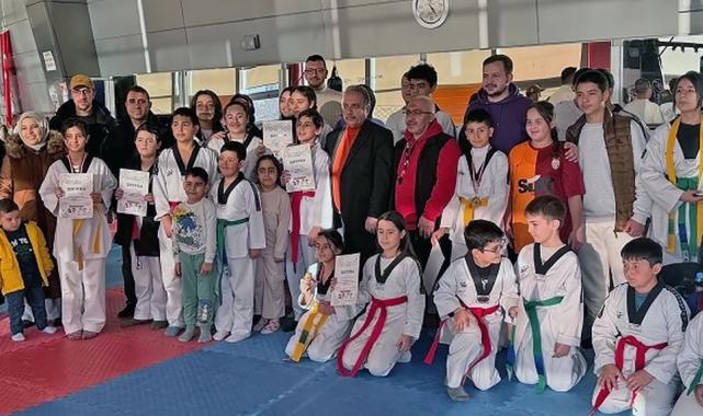 Kayseri Talas’ta tekvandocular kuşak taktı