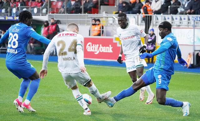 Çaykur Rizespor 1-1 Tümosan Konyaspor (Maç Sonucu) Rize’de puanlar paylaşıldı!