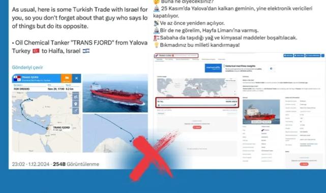 Türkiye’den İsrail’e ‘kimyasal yüklü tanker gittiği’ iddiaları asılsız