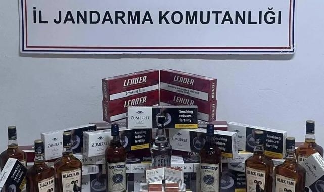 Artvin’de gümrük kaçağı sigara ve içki ele geçirildi