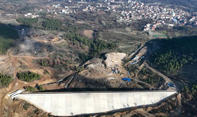 Bursa Büyükorhan’daki gölet yüzde 85 tamamlandı