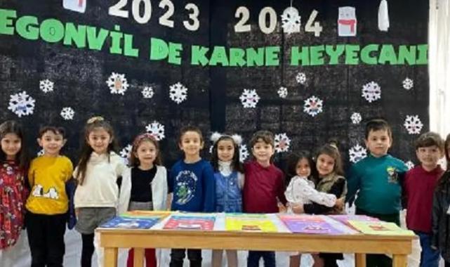 Çocukların karne heyecanına ortak oldular