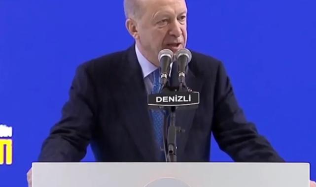 Cumhurbaşkanı Erdoğan Denizli kongresinde konuşuyor