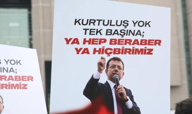 İmamoğlu’nun ifadesi sürüyor… İmamoğlu’na adliye önünde destek