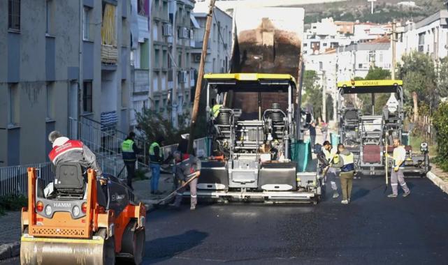 İzmir Bornova’da yol yenileme çalışmalarında rekor