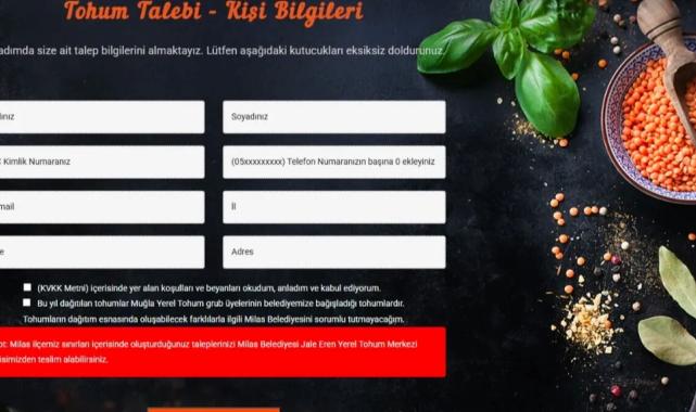 Milas Belediyesi, talepte bulunan vatandaşlara yerel tohum gönderiyor