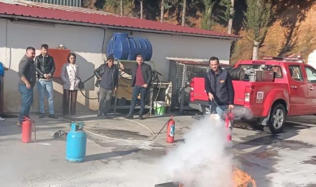 Muğla İtfaiyesi’nden baca temizlik eğitimi