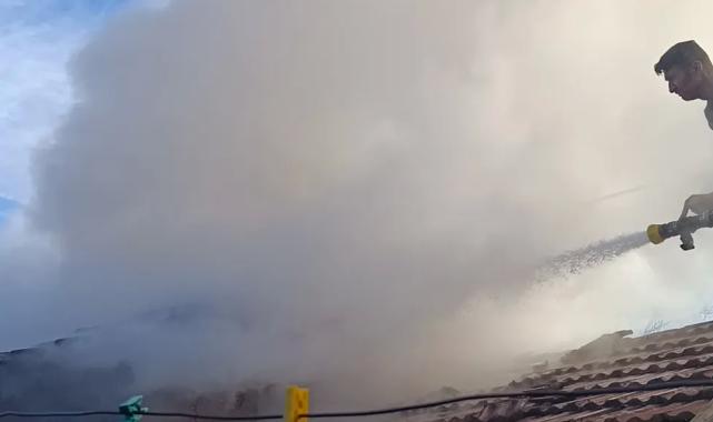 Pazaryeri Kınık Köyü’nde çömlek atölyesinde yangın!