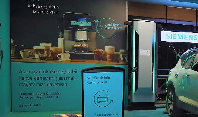Sürdürülebilirliğe katkı sunan elektrikli araç şarj istasyonu, İskenderun Siemens mağazasında hizmet vermeye başladı
