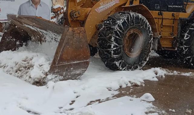 Bursa Nilüfer’de karla mücadele çalışmaları aralıksız sürüyor