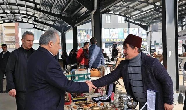 Kayseri Talas’ta Antika Pazarı’na kar engeli