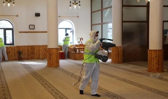 Kayseri Talas’ta ramazan öncesi camilerde temizlik mesaisi