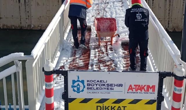 Kocaeli’de kar dindi, Büyükşehir’in çalışması bitmedi!