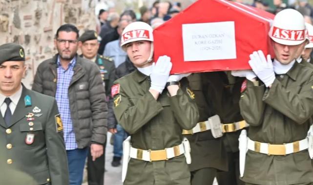 Kore Gazisi Özkan sonsuzluğa uğurlandı