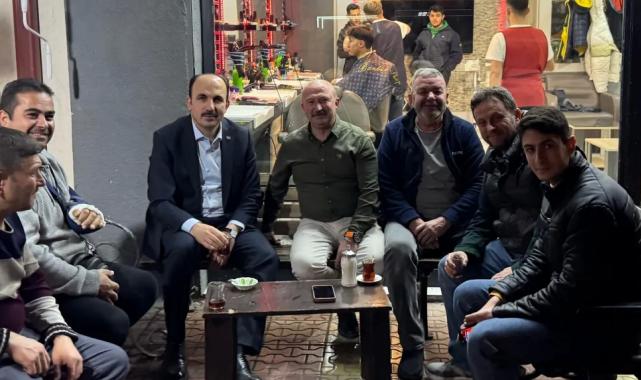 Başkan Altay esnafların çay davetine katıldı