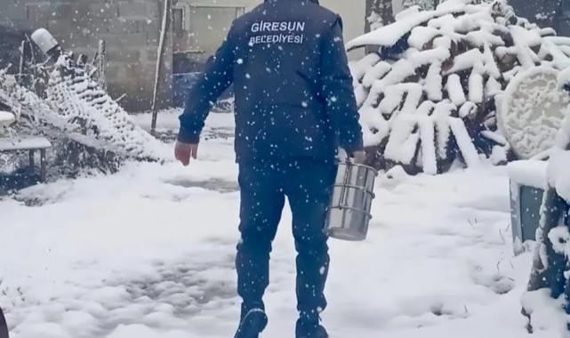 Giresun Belediyesi kış şartlarında da ihtiyaç sahiplerinin yanında! 92 haneye sıcak yemek!