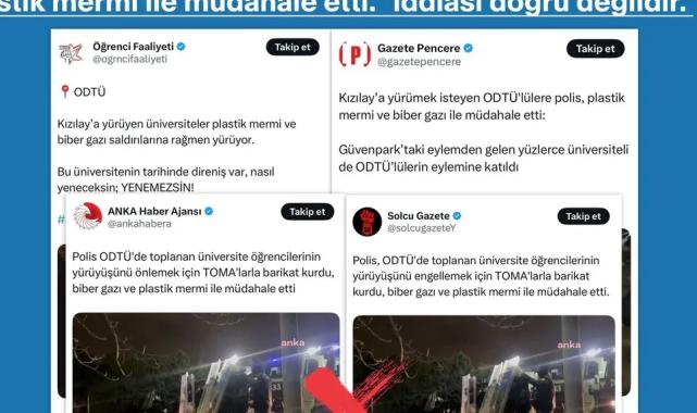 ODTÜ’lülere polis müdahalesi iddiasına İletişim’den açıklama