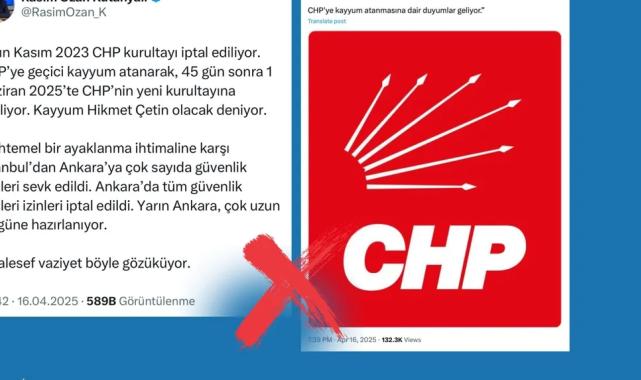 ‘CHP’ye kayyum atanıyor’ iddiaları manipülasyon!