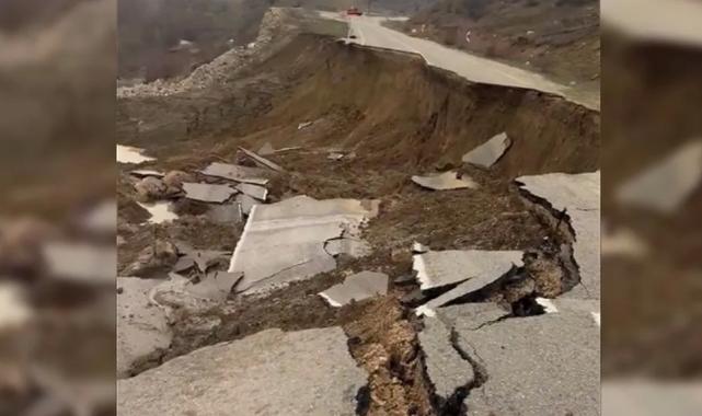 Erzincan-Kelkit karayolu göçtü!