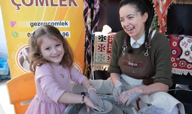 “Gezen Çömlek Atölyesi” çocukların ilgi odağı oldu