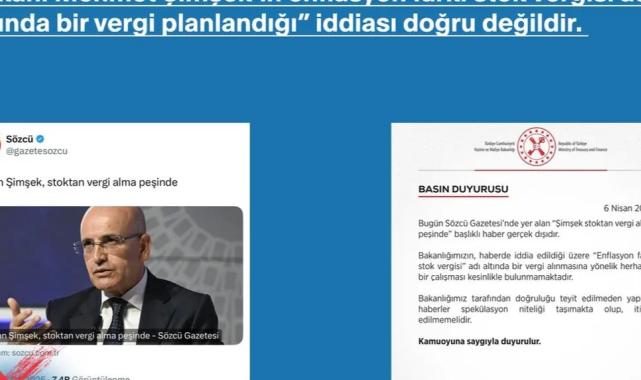 Maliye’den ‘stok vergisi’ iddialarına açıklama