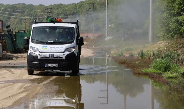 Sakarya şehrin dört yanında haşereyle mücadelede